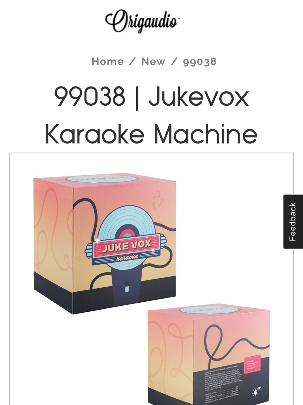 Juke Vox Karaoke Machine (K-pop Demon Hunters Edition) New Open Box